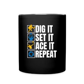 Volley-ball Volley-ball - Mug uni - noir - Devant