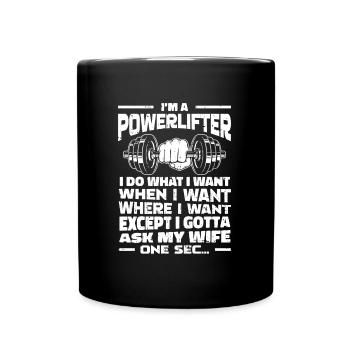 Powerlifting Powerlifter Drôle - Mug uni - noir - Devant
