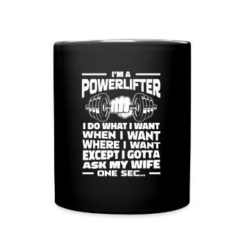 Powerlifting Powerlifter Drôle - Mug uni - noir - Devant