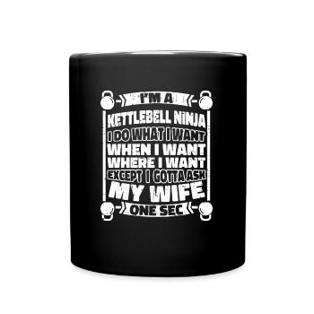 Kettlebell Funny - Full Colour Mug - black - Front
