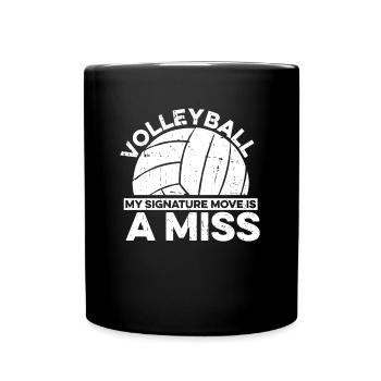 Volleyball Volleyballer - Tasse einfarbig - Schwarz - Vorne