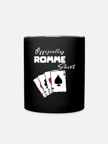 Romme Offizielles Shirt - Tasse einfarbig - Schwarz
