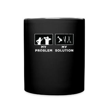 Cosmétologue Mon problème Ma solution Pictogramme Papa - Mug uni - noir - Devant