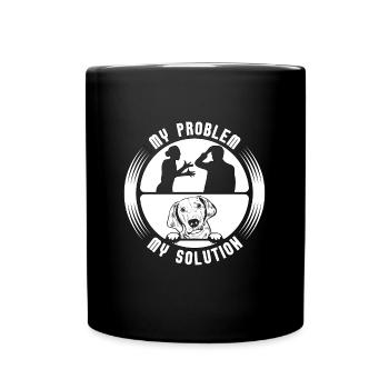 Coonhound Lover Mon Problème Mon Pictogramme Papa Maman - Mug uni - noir - Devant