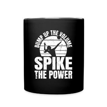 Volleyball Volleyballer - Tasse einfarbig - Schwarz - Vorne