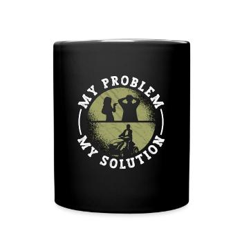 Landscaper My Problem My Pictogram Dad Landscaping - Full Colour Mug - black - Front