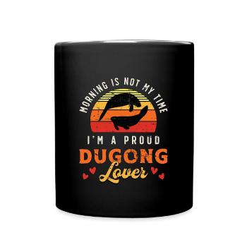 Le matin n’est pas mon heure amant de lamantin - Mug uni - noir - Devant