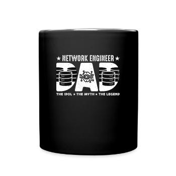Network Engineer Dad The Idol Network Engineering - Tasse einfarbig - Schwarz - Vorne