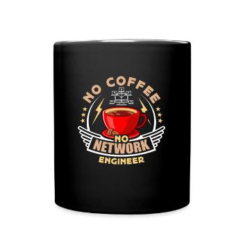 Ingénieur réseau Pas de café Amateur de café - Mug uni - noir - Devant