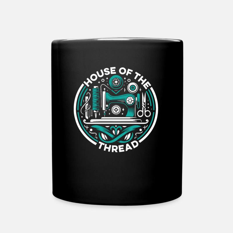 Sewing Sewing Machine - Full Colour Mug - black