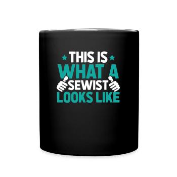 Sewing Sewing Machine - Full Colour Mug - black - Front