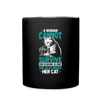 Sewing Sewing Machine - Full Colour Mug - black - Front