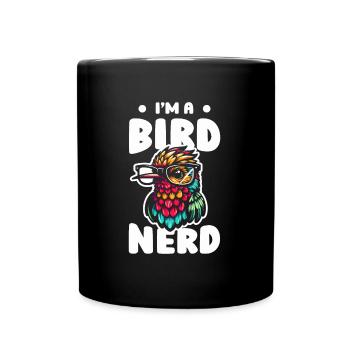 Kolibri Vögel Beobachten Bird Nerd - Tasse einfarbig - Schwarz - Vorne