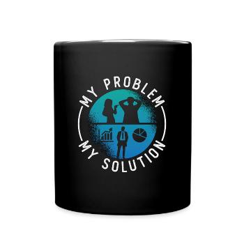 Data Analyst My Problem My Solution Pictogram Dad - Tasse einfarbig - Schwarz - Vorne