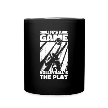 Volleyball Volleyballer - Tasse einfarbig - Schwarz - Vorne