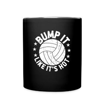 Volleyball Volleyballer - Tasse einfarbig - Schwarz - Vorne