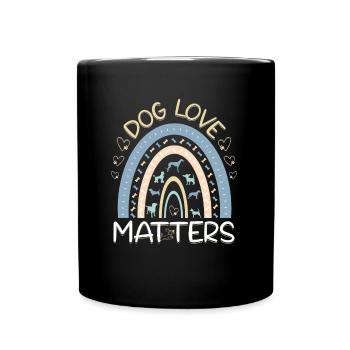 Dog Love Matters Pet Care Dog Walker Hundeliebe - Tasse einfarbig - Schwarz - Vorne