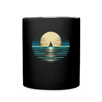 Voile, Voile, Voilier - Mug uni - noir - Devant