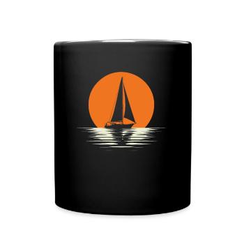 Voile, Voile, Voilier - Mug uni - noir - Devant