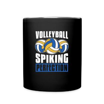 Volleyball Volleyballer - Tasse einfarbig - Schwarz - Vorne
