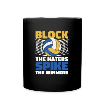 Volleyball Volleyballer - Tasse einfarbig - Schwarz - Vorne