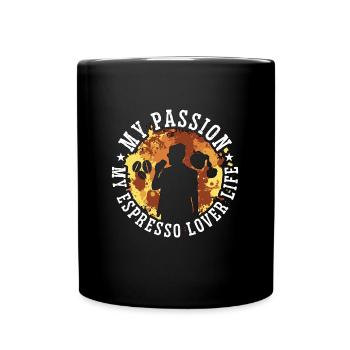 Espresso Lover My Passion My Coffee Maker Barista - Full Colour Mug - black - Front