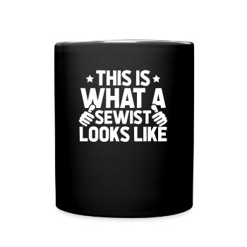Sewing Sewing Machine - Full Colour Mug - black - Front