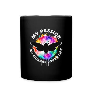 Amoureux des cigales Ma passion Mes cigales Entomologiste - Mug uni - noir - Devant