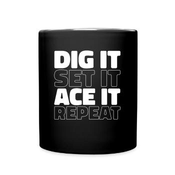 Volley-ball Volley-ball - Mug uni - noir - Devant