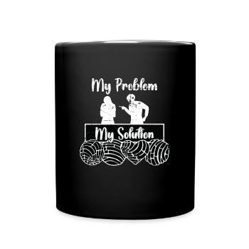 Conchas amant mon problème ma solution pictogramme maman - Mug uni - noir - Devant