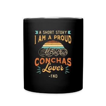 Conchas Lover Une histoire courte Je suis un amateur de pâtisserie - Mug uni - noir - Devant