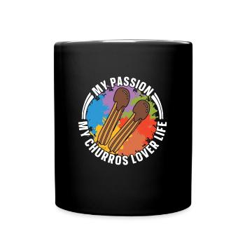 Churros Lover My Passion My Churros Pâte Frite - Mug uni - noir - Devant