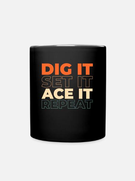 Volleyball Volleyballer - Full Colour Mug - black