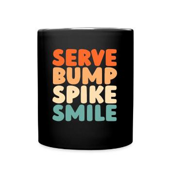 Volleyball Volleyballer - Tasse einfarbig - Schwarz - Vorne