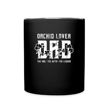 Amoureux des orchidées Papa L’idole Le mythe Le jardinier - Mug uni - noir - Devant
