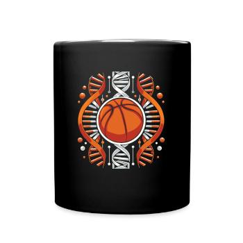 Basketball Basketballer Its In My Dna - Tasse einfarbig - Schwarz - Vorne