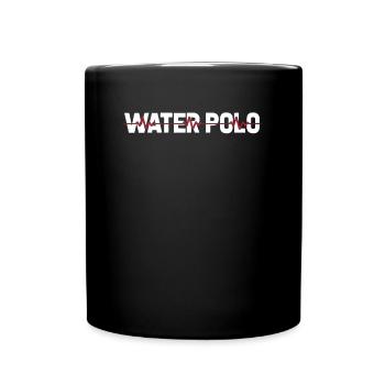 Water polo Water polo player Ekg Heartbeat - Full Colour Mug - black - Front