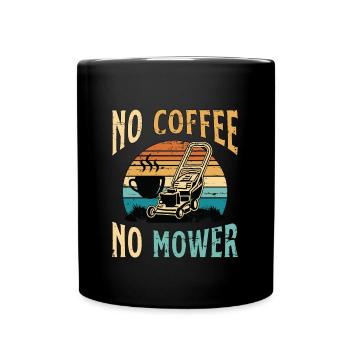 Tondeuse Pas De Café Pas De Tondeuse Tonte De Pelouse Amateur De Café - Mug uni - noir - Devant