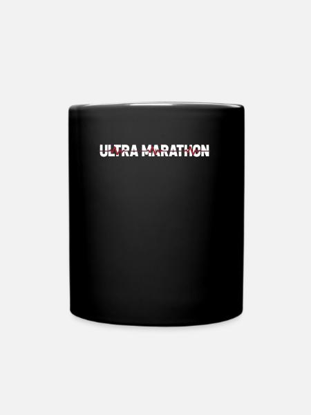 Ultramarathon Ekg Heartbeat - Tasse einfarbig - Schwarz
