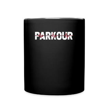 Rythme cardiaque de l’ECG Parkour - Mug uni - noir - Devant