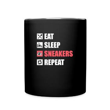 Sneakers Eat Sleep Repeat - Mug uni - noir - Devant