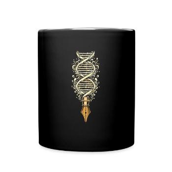 Schriftsteller Autor Its In My Dna - Tasse einfarbig - Schwarz - Vorne