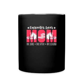 Harvester Lover Mom The Idol Loves Farming Life - Tasse einfarbig - Schwarz - Vorne