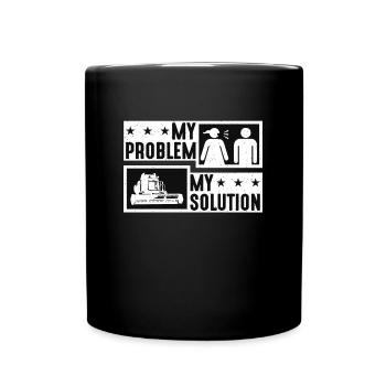 Harvester Lover My Problem My Pictogram Dad Mom - Full Colour Mug - black - Front