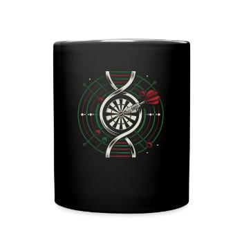 Joueurs de fléchettes C’est dans mon ADN - Mug uni - noir - Devant