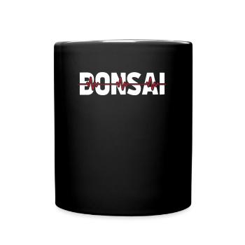 Bonsaï Arbre Ekg Heartbeat - Mug uni - noir - Devant