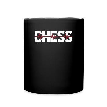 Rythme cardiaque ECG d’échecs - Mug uni - noir - Devant