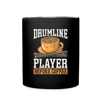 Joueur de batterie avant le batteur de café amateur de café - Mug uni - noir - Devant