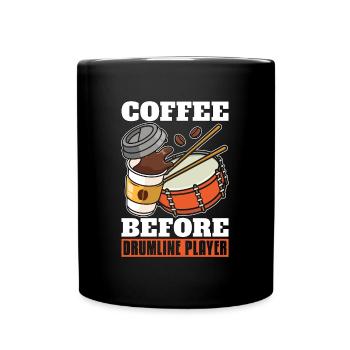 Drumline Player Coffee Marching Band Coffee Lover - Full Colour Mug - black - Front