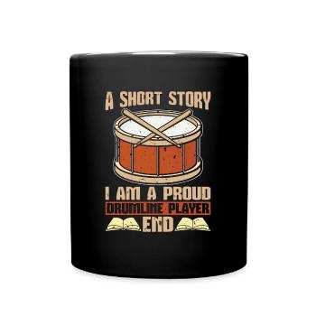 Joueur de batterie Une histoire courte Je suis un fier batteur - Mug uni - noir - Devant